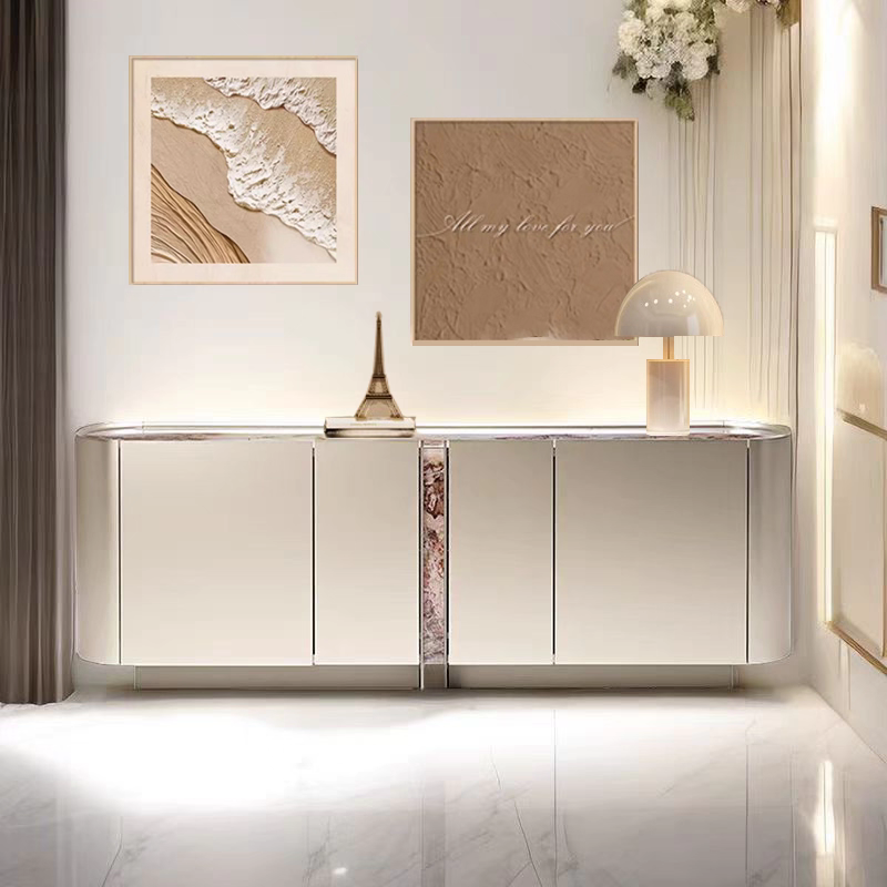 意式轻奢餐边柜实木现代简约高级感储物柜客厅别墅家具入户玄关柜,住宅家具,门厅/玄关柜/玄关架,淘宝优惠券,粉丝福利购,淘宝优惠卷