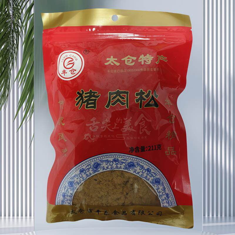 丰仓牌 太仓肉松211g 纯猪肉丝肉松寿司专用紫菜包饭面包烘焙原料