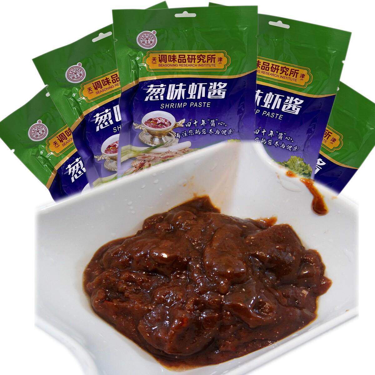 天津特产喷泉葱味虾酱75g老味幼滑鲜虾海鲜酱即食虾子酱拌下饭酱
