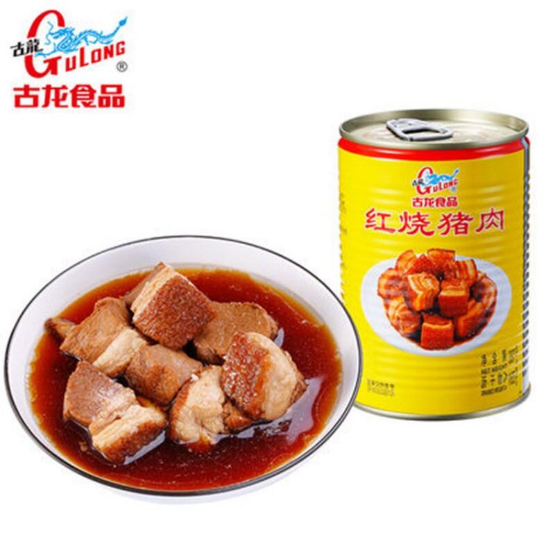 厦门古龙食品红烧猪肉罐头卤肉下酒饭小菜397g*5罐户外居家年货