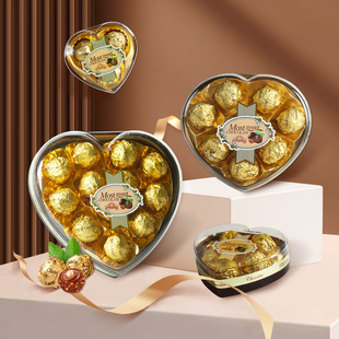 伊诺滋心形巧克力礼盒情人节休闲零食批发量大(代可可脂)