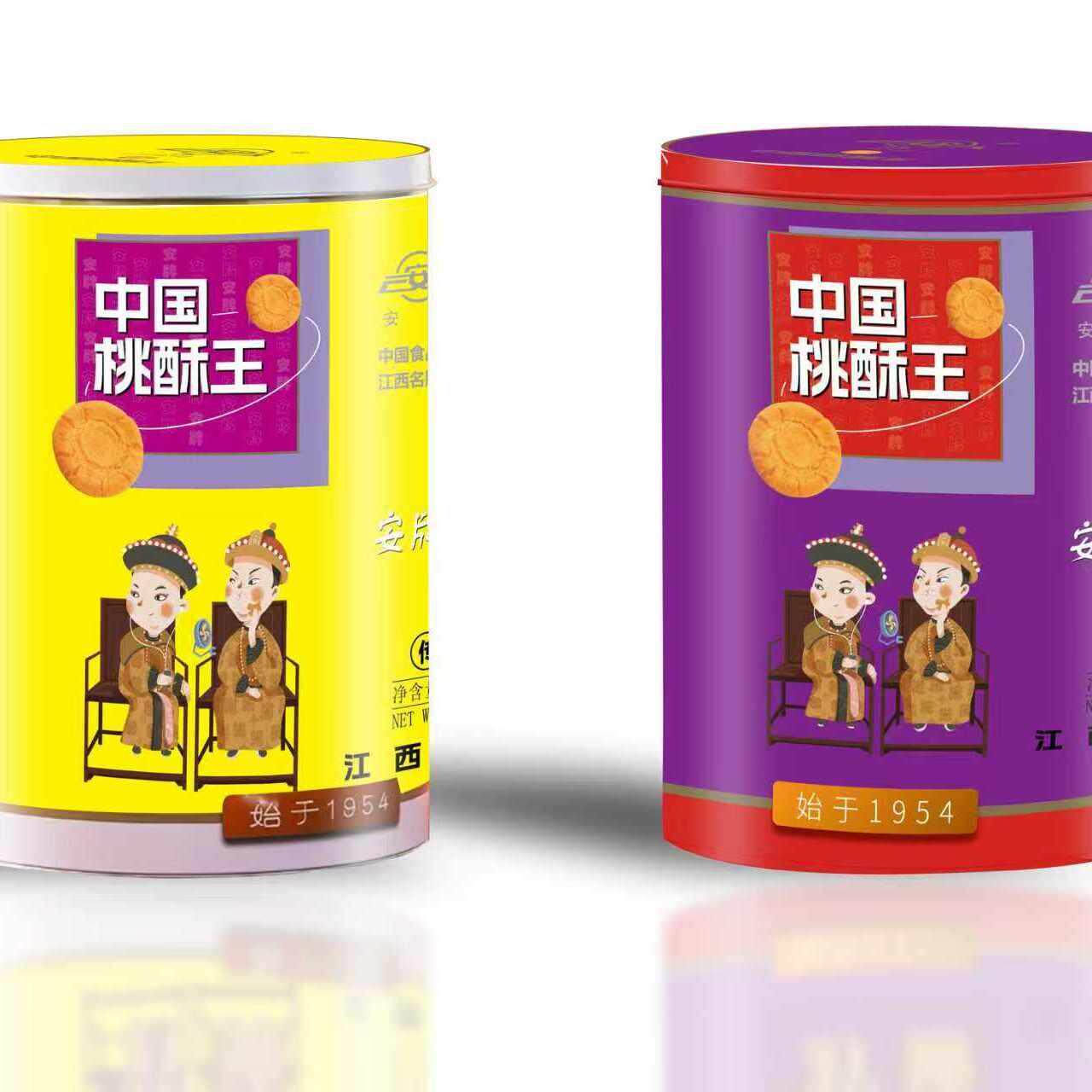江西特产乐平桃酥王 安牌桃酥 中国桃酥王1480克桶装奶油味