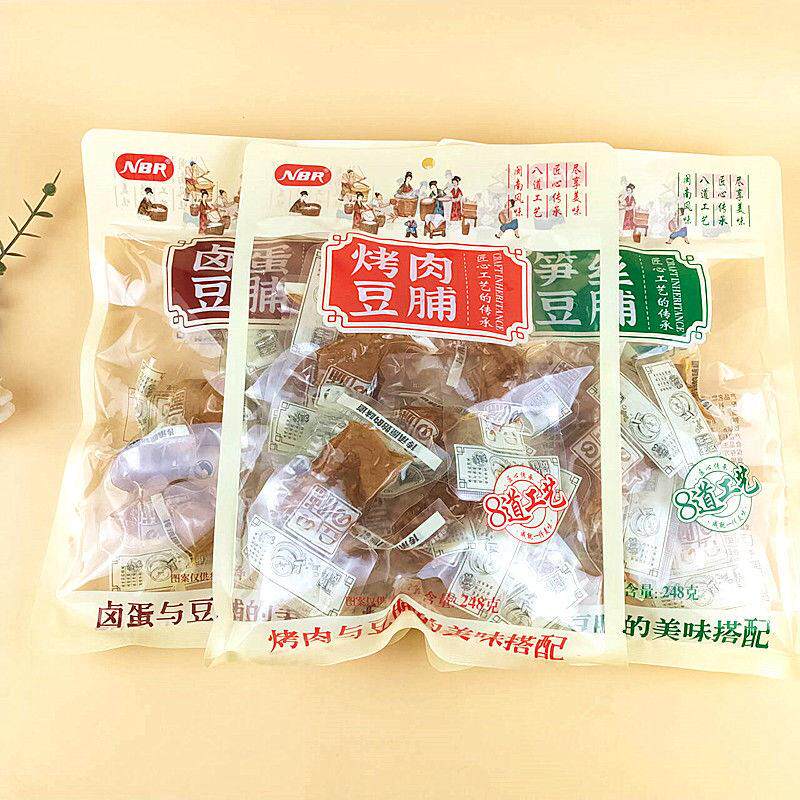 众星NBR烤肉豆脯248g袋装卤蛋豆干笋丝咸蛋黄豆腐休闲零食食品