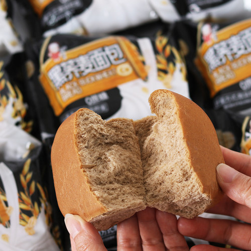 手撕早餐轻食黑麦荞麦老面包粗粮饱腹感代餐早餐食品抗饿整箱批发