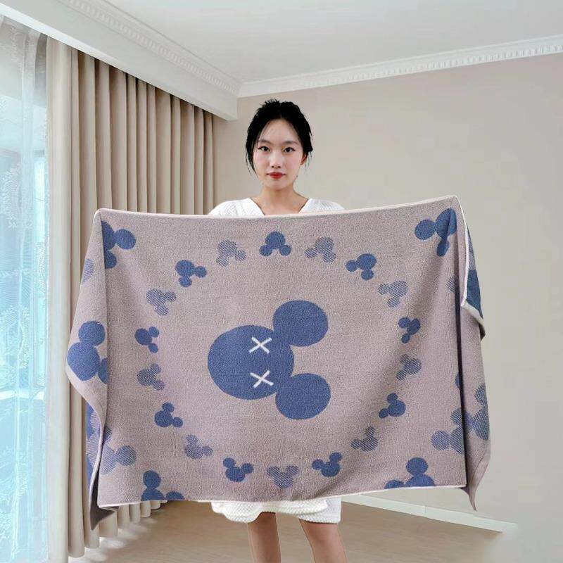 纯棉加大浴巾可爱全棉柔软毛巾不掉儿童吸水男女加厚成人家用洗澡
