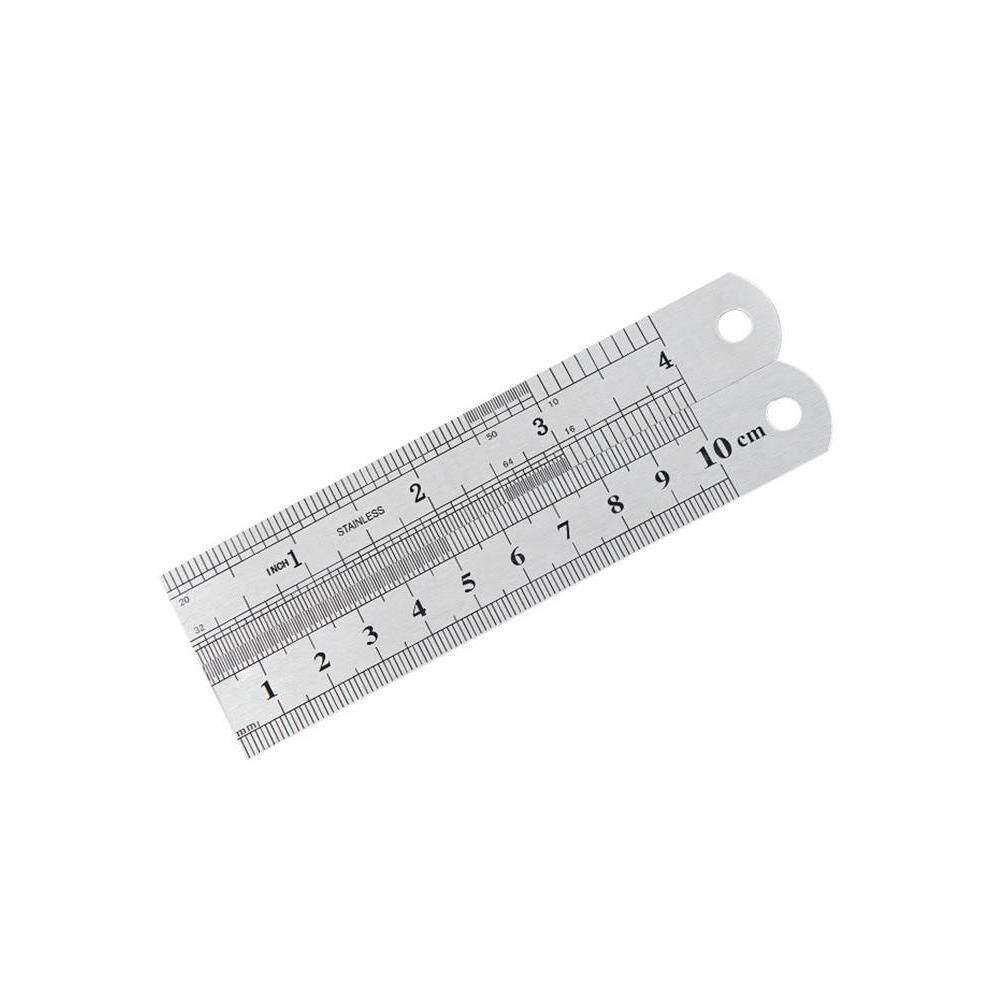 包邮办公不锈钢尺10/15厘米尺子直尺量贩装10cm15cm双面钢尺