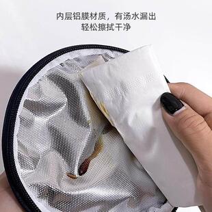 可爱保温袋小号汤杯袋子迷你上班族便携焖烧杯手提袋加厚铝箔防水