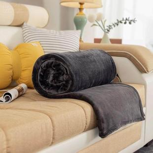 好用毛毯纯色法兰绒毯加厚双面绒床单办公室午睡盖毯珊瑚绒毯子