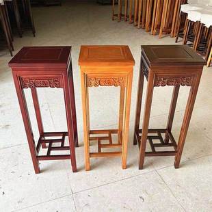 中式 仿古花架客厅落地盆景架实木花几多层阳台实木四方架子绿萝