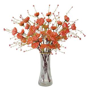 仿真花泡沫花客厅餐桌摆件粉蝶花绢花人造婚庆装饰花