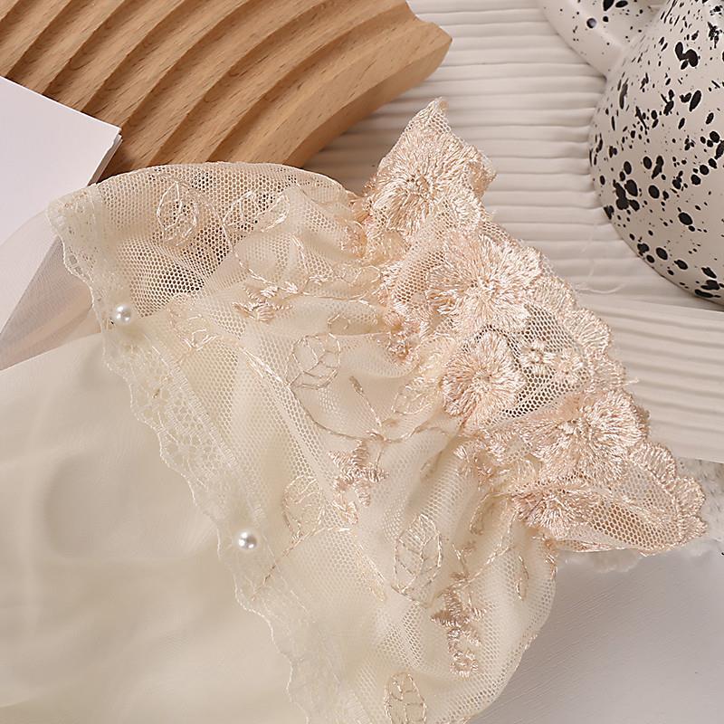 白色蕾丝袖套女秋冬羽绒服短款护袖工作套袖冬季时尚袖头防脏手袖