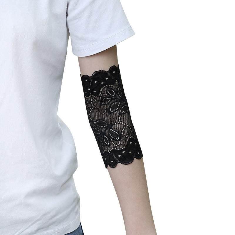 蕾丝护腕套女遮疤手臂纹身遮挡刺青护肘胳膊手臂袖套防晒夏季薄款