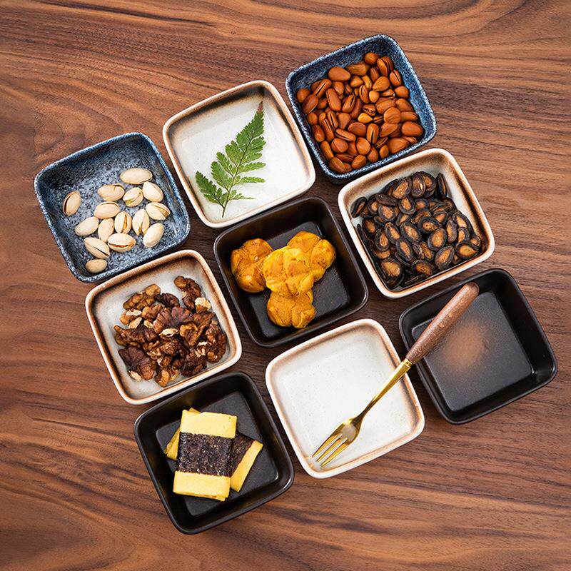 干果盘水果盘日式零食盘坚果糖果家用茶几小吃碟分格小清新点心碟