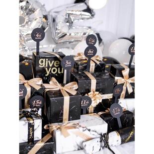 数字牌生日牌烫金岁数牌礼物装饰生日贴纸号码牌年龄卡贺卡小卡片