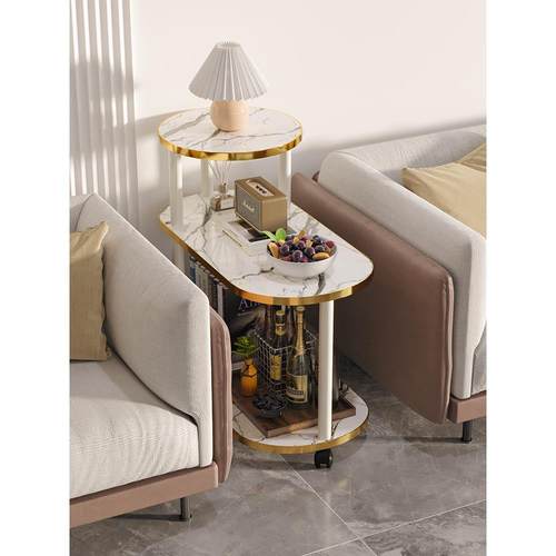 美容院小推车置物架落地厨房移动零食卫生间多层卧室床头收纳架木