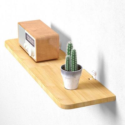 墙上置物架墙壁免打孔墙面一字板壁挂式置物板支架托架实木收纳架