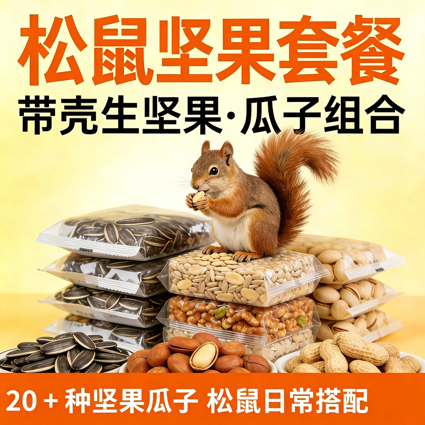 松鼠生坚果带壳原味组合