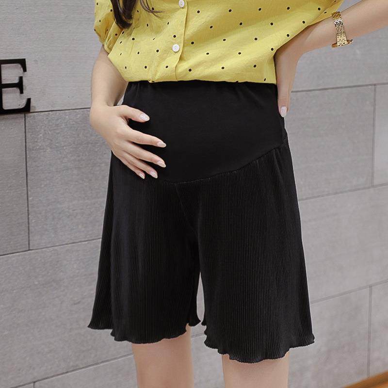 孕妇短裤夏装时尚潮妈外穿打底裤夏季薄款裤子春夏冰丝五分短裤