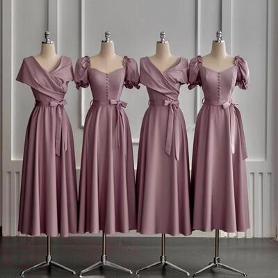 伴娘礼服2024新款秋冬简约大气