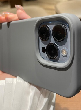 适用iPhone14手机壳新款液态硅胶苹果14Pro纯色软套14Promax炭灰色14plus男女13Promax高级感12全包防摔pm潮