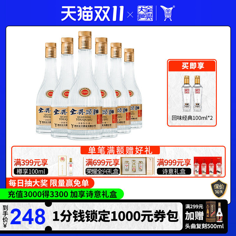 【酒厂直营】成都全兴头曲1988 52度500ml*6浓香型高度白酒怎么样,好用不?