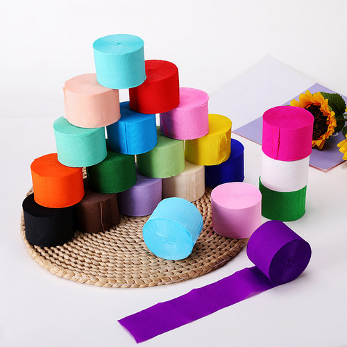 气球流苏彩色皱纹纸飘带