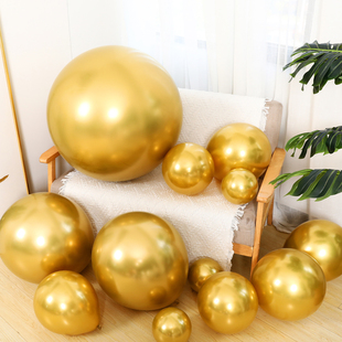 5/10/12/18/36寸大小金银色铬金属气球链不规则造型装饰场景布置