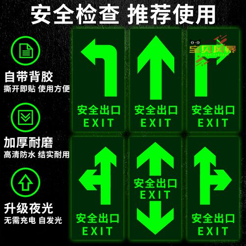 安全出口消防疏散通道警示标识牌