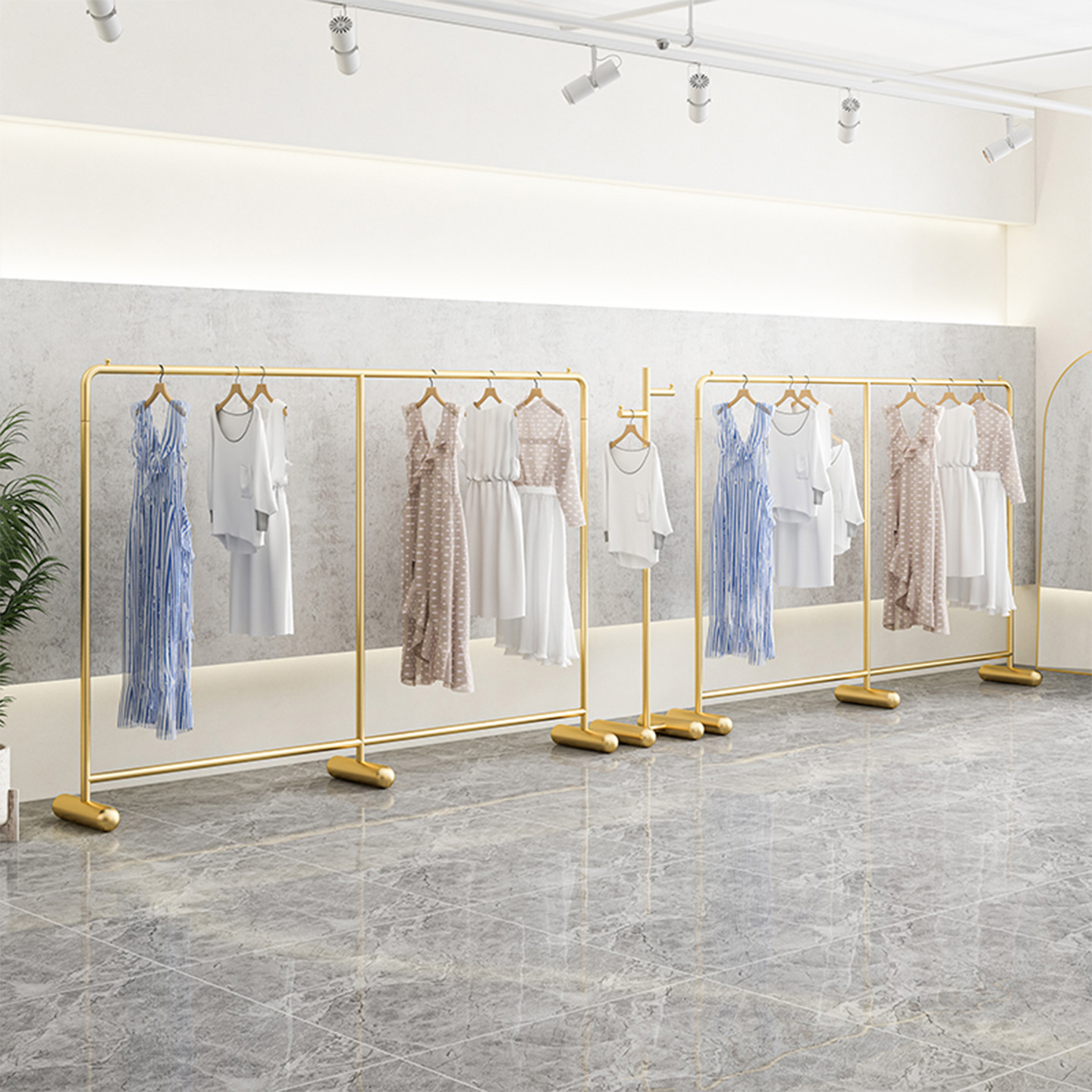 时尚落地架碳素钢实用衣物加厚