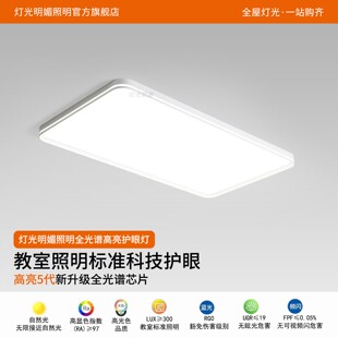 灯光明媚超薄无缝主客厅吸顶灯现代简约卧室全光谱护眼全屋套餐灯