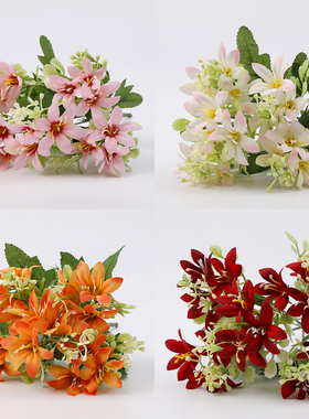 中式绢布花玉兰花仿真花束