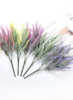 办公室摆放塑料花盆栽紫色薰衣草