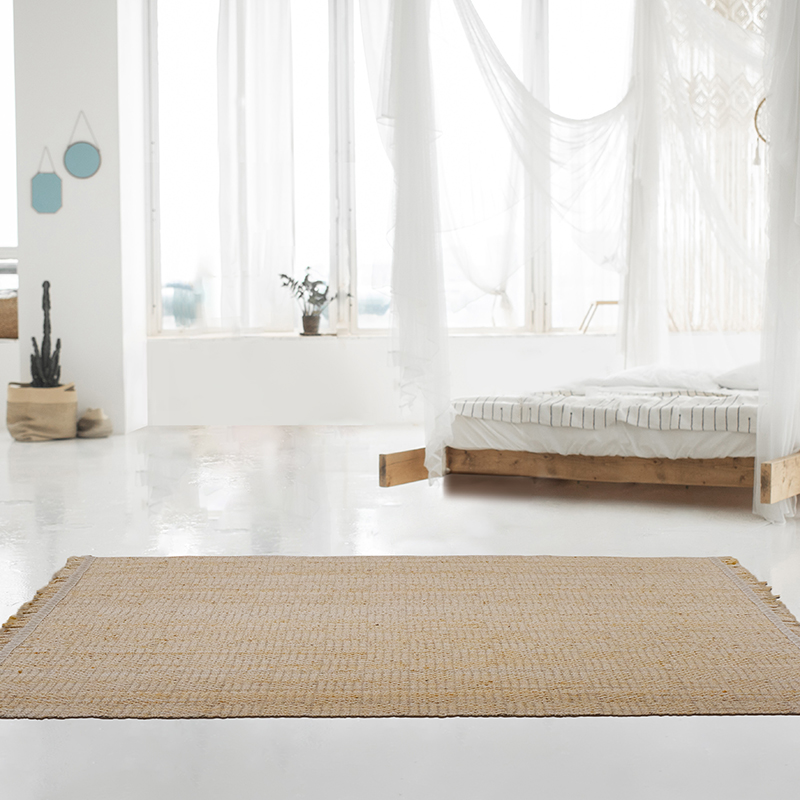 茶室客厅地毯黄麻手工编织日式