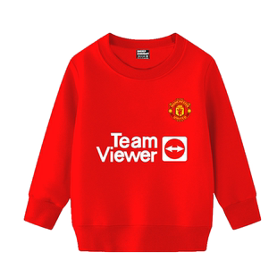 曼联队服拉什福德B费足球迷服圆领卫衣男女大中小儿童装学生长袖