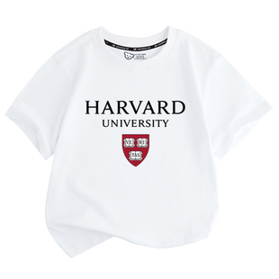 哈佛大学牛津密歇根剑桥大学学院风亲子装短袖t恤衫男女全家半袖