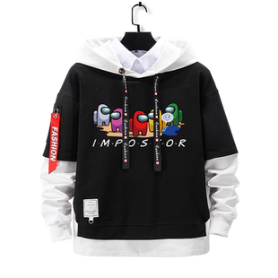太空狼人杀Among us我们之间假两件连帽卫衣男女儿童装学生款外套