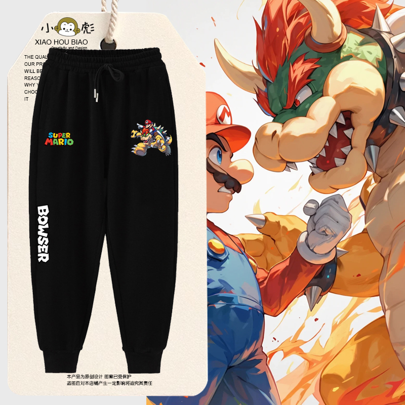 超级马里奥马力欧酷霸库巴卫裤