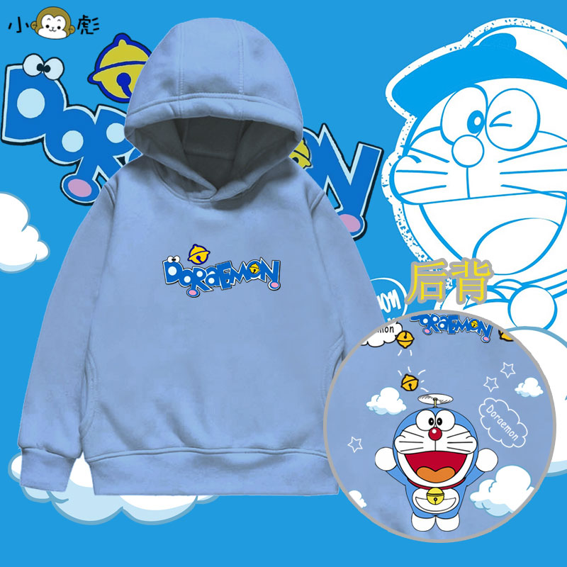 哆啦A梦蓝胖子机器猫连帽卫衣