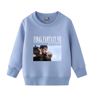 最终幻想7重生ps5游戏周边圆领卫衣套头男女大中小儿童装学生长袖