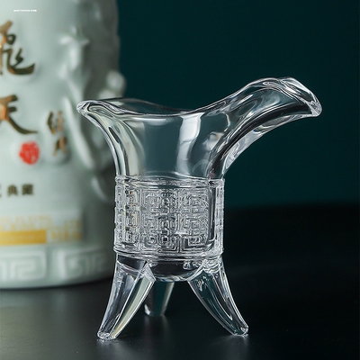 帝王杯侯爵杯仿古白酒杯创意水晶玻璃杯古代三足鼎杯小酒杯烈酒杯