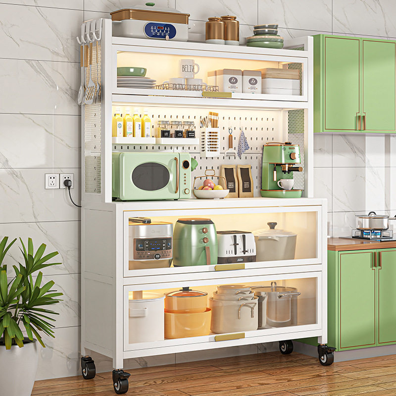 厂家直销厨房家用置物架多功能放锅具微波炉烤箱落地餐边收纳架,厨房/烹饪用具,抹布架/厨房清洁收纳架,淘宝优惠券,粉丝福利购,淘宝优惠卷