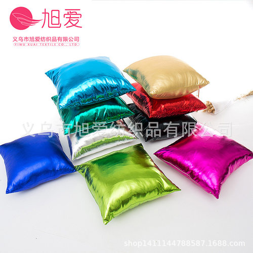 现代简约圣诞PARTY舞会烫金闪亮纯色抱枕靠枕靠垫套不含芯现货