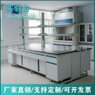 中央实验台厂家实验工作台学生操作边台全钢化验桌现货定制天