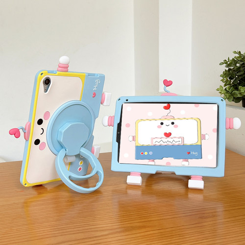 旋转保护套苹果硅胶卡通