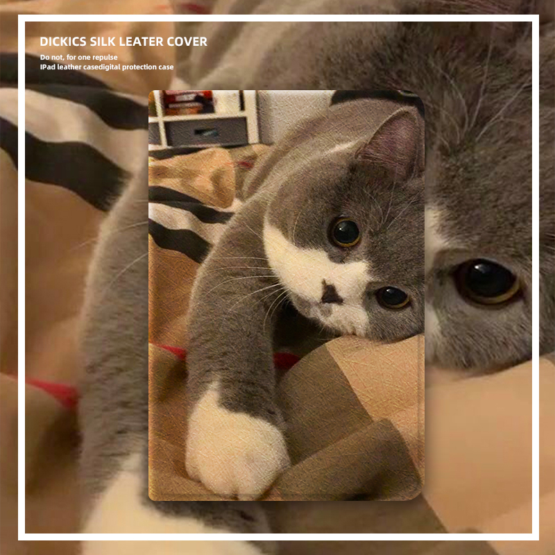 小米平板保护套仿皮创意庸懒猫猫