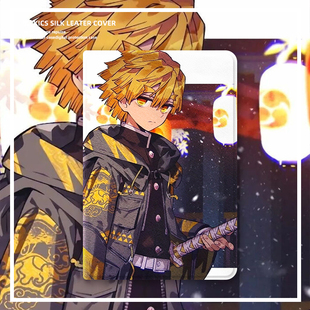 鬼灭之刃善逸适用ipad10.2保护套2021外壳air4全包10.5英寸2019/2020款9.7苹果mini6平板8迷你5pro11三折笔槽