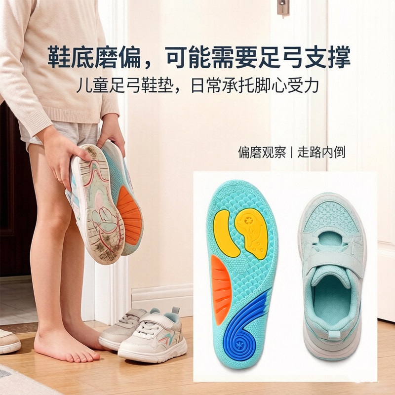 足弓支撑鞋垫儿童扁平足专用不塌