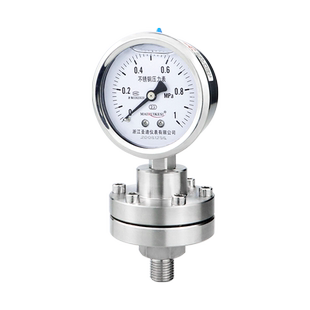 隔膜压力表YTP60BF/ML 不锈钢304 316L膜片防堵型耐腐蚀M14*1.5