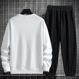 秋款大码M-8XL加肥加大胖子休闲卫衣套装男TZ36275-P95-大码，男装T恤，星座209