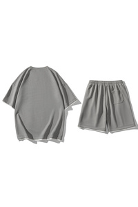 夏季M-8XL大码胖男生假两件宽松休闲运动短袖套装  TZ01-P50 控69图片